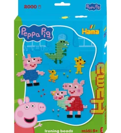 Hama Midi Perler - Gurli Gris + Lillesøster Evie - 2000 stk.