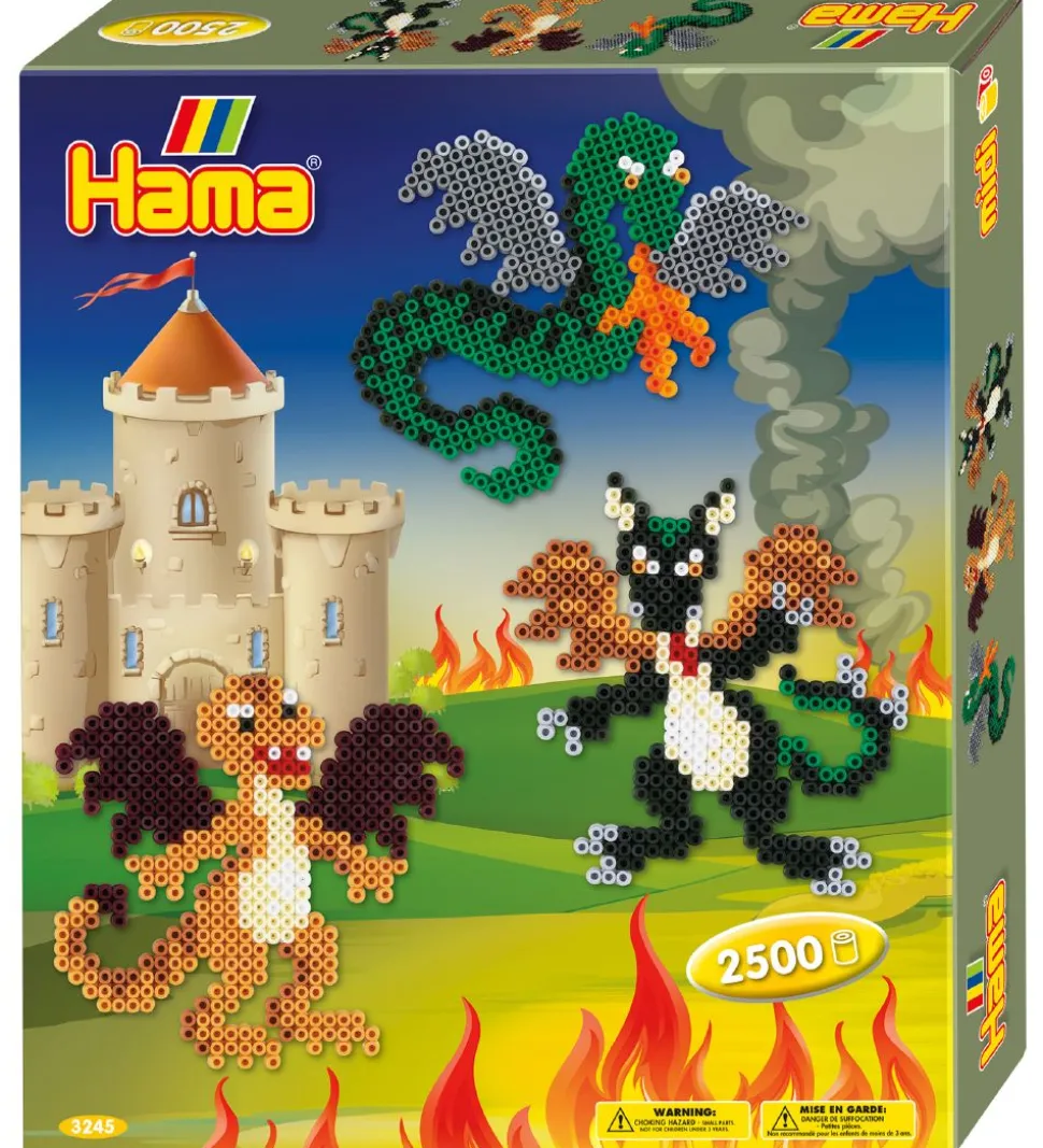 Hama Midi Perlesæt - 2500 stk. - Drager