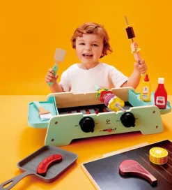 Hape Legemad m. Lyd/Lys - Træ - Sizzling Griddle & Grill BBQ