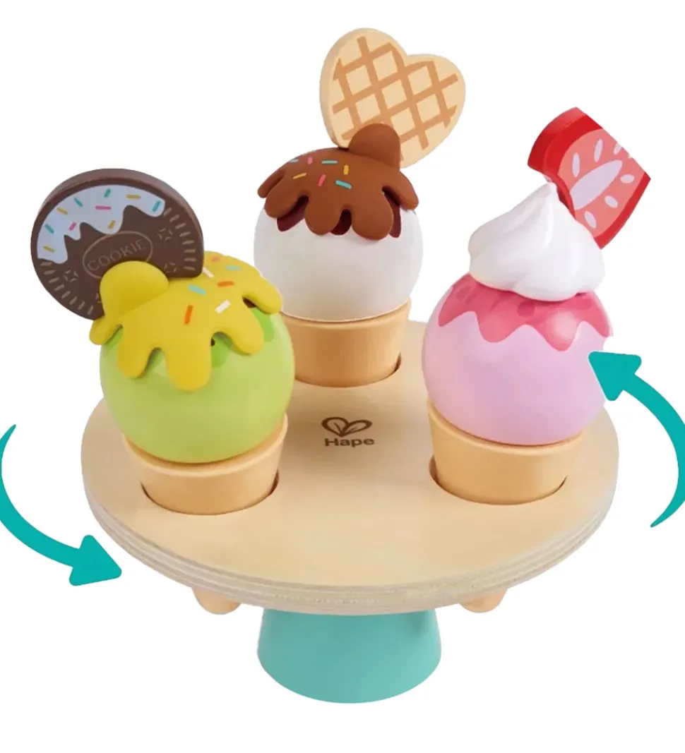 Hape Legesæt - 19 Dele - Ice Cream Buckey Playset