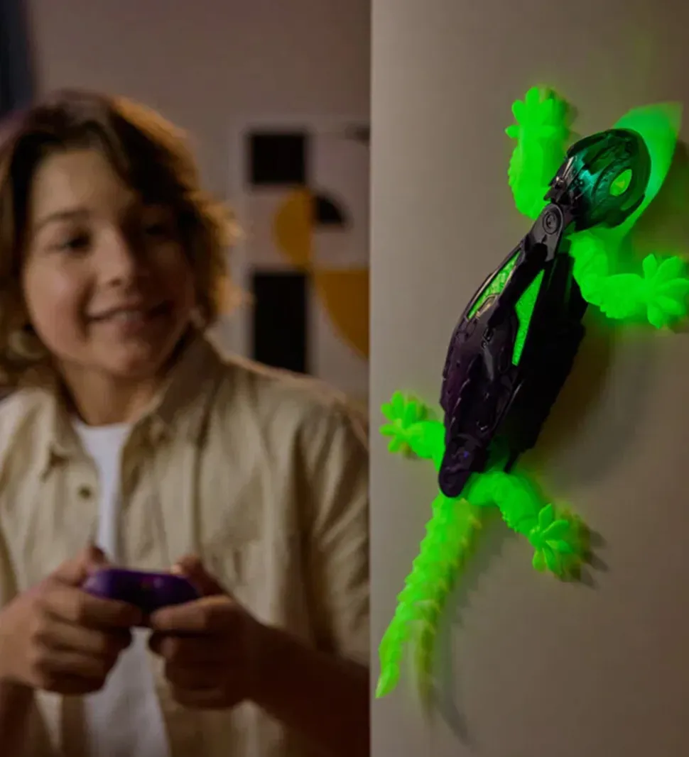 Hex Bots Vægkravlende Gekko - Fjernstyret - Glow In The Dark