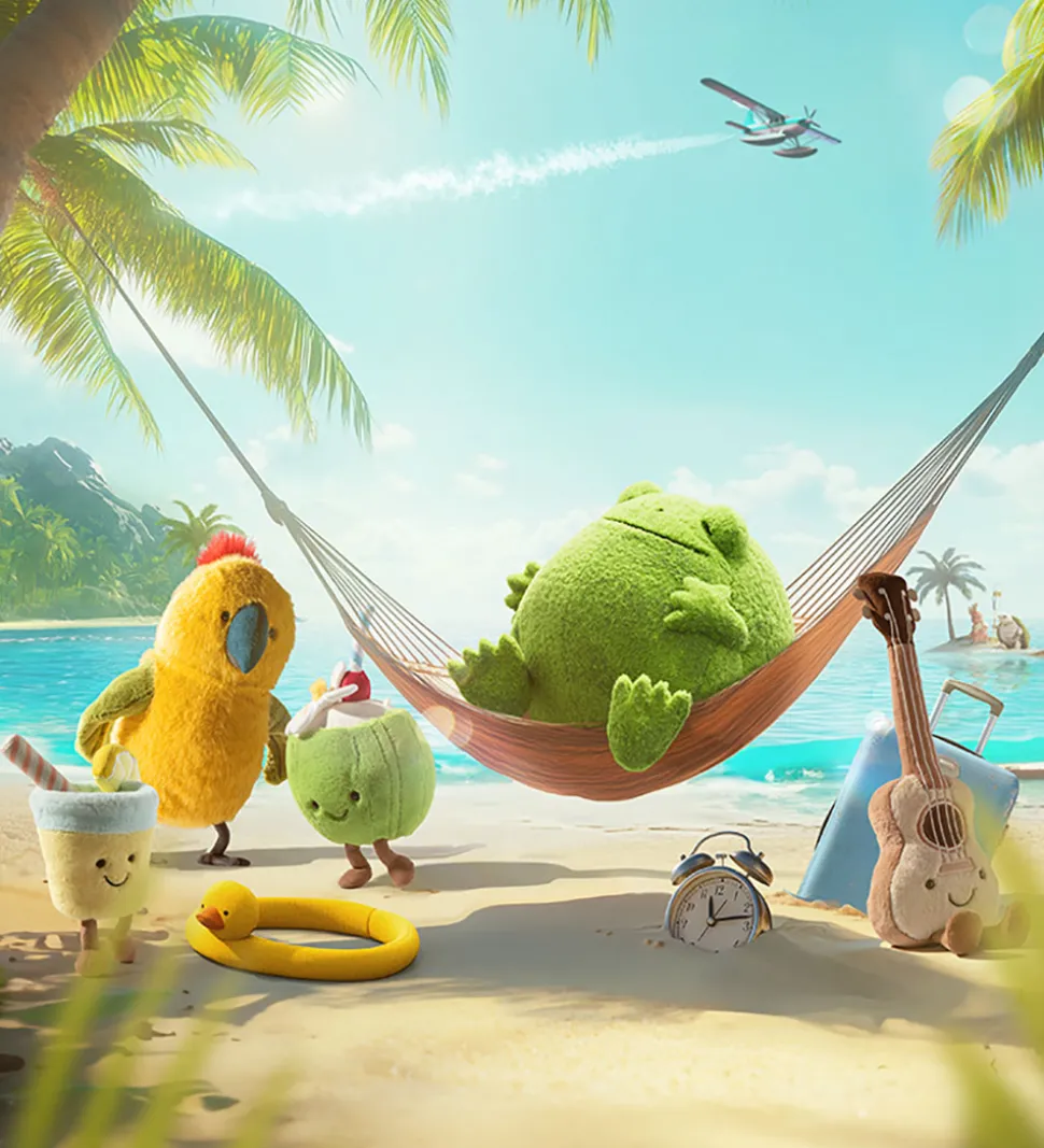 Jellycat Bamse - 9x8 cm - Amuseables Lemonade