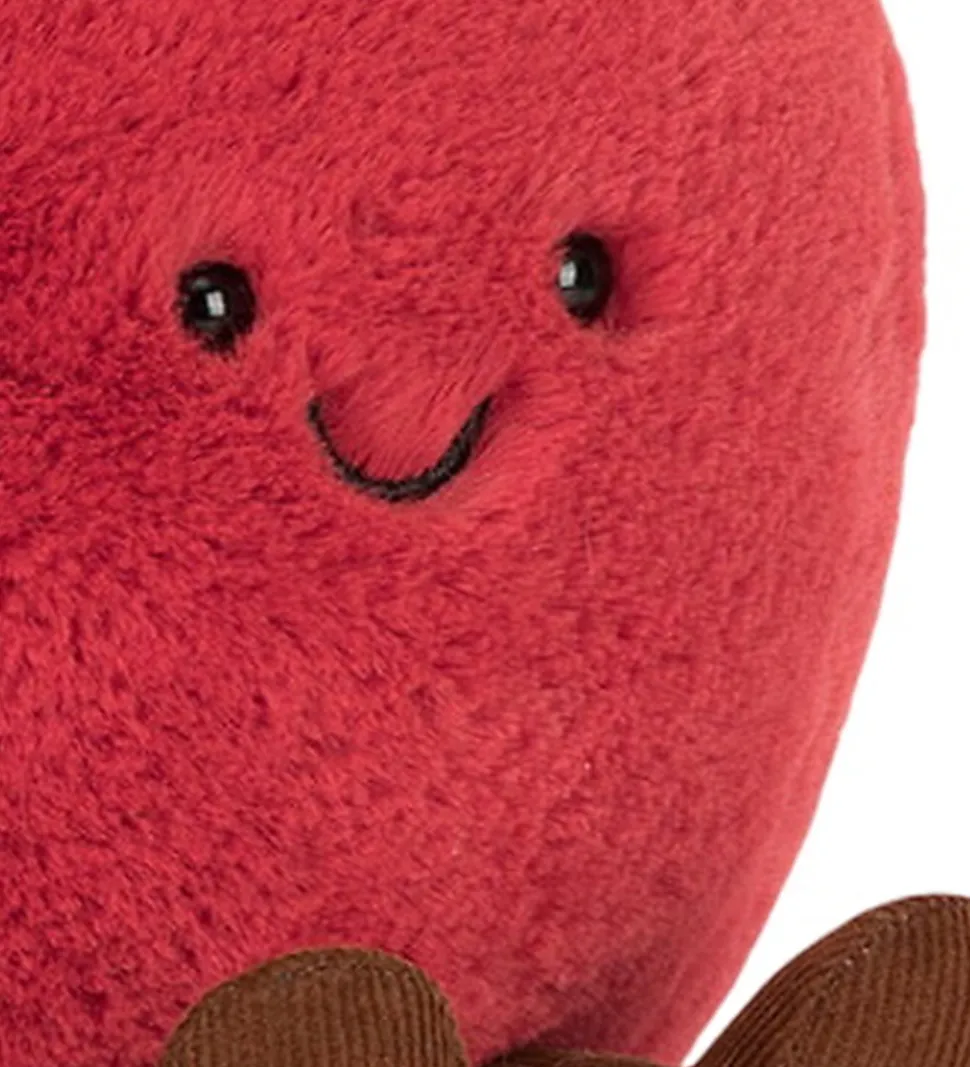 Jellycat Bamse - 16x14 cm - Amuseables Apple - Rød