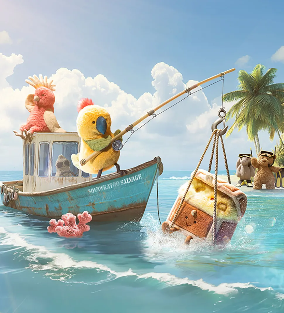 Jellycat Bamse - 12x14 cm - Budgeby Parrot