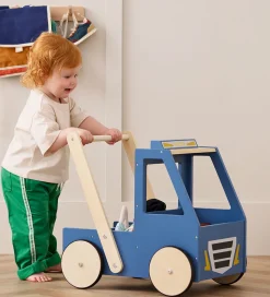 Kids Concept Gåvogn - Træ - Lastbil - Aiden - Blå
