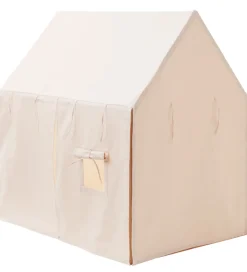 Kids Concept Legetelt - Hus - 110x84 cm - Naturhvid