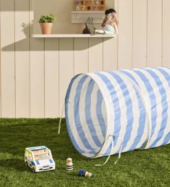 Kids Concept Legetunnel - 180 cm - Blå Striber