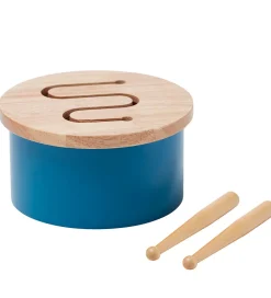 Kids Concept Trælegetøj - Tromme Mini - 16,5 x 9 cm - Blå