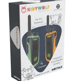 Kidywolf Walkie Talkie - 2 stk. - Kidytalk - Grøn/Orange