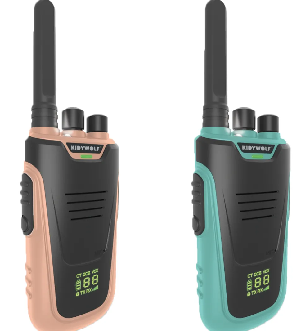 Kidywolf Walkie Talkie - 2 stk - Kidytalk - Blå/Rosa