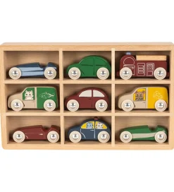 Konges Sløjd Biler - 9 stk. - Bøgetræ - Mini - Multi