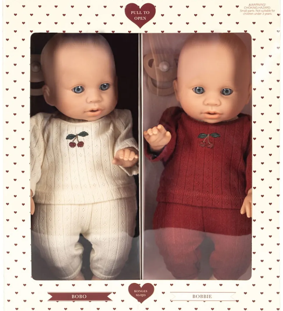 Konges Sløjd Dukker - Bobo og Bobbie - 2-pak - 33 cm - Multi