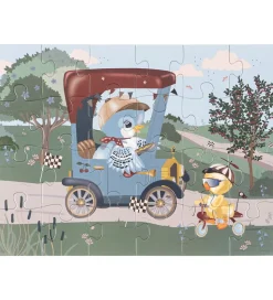 Konges Sløjd Puslespil - 24 Brikker - Car Birdie