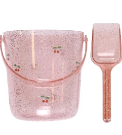 Konges Sløjd Strandsæt - Spand/Skovl - Glitter - Kirsebær