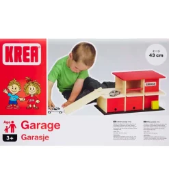 Krea Garage - Træ - 43x24 cm - Rød/Natur