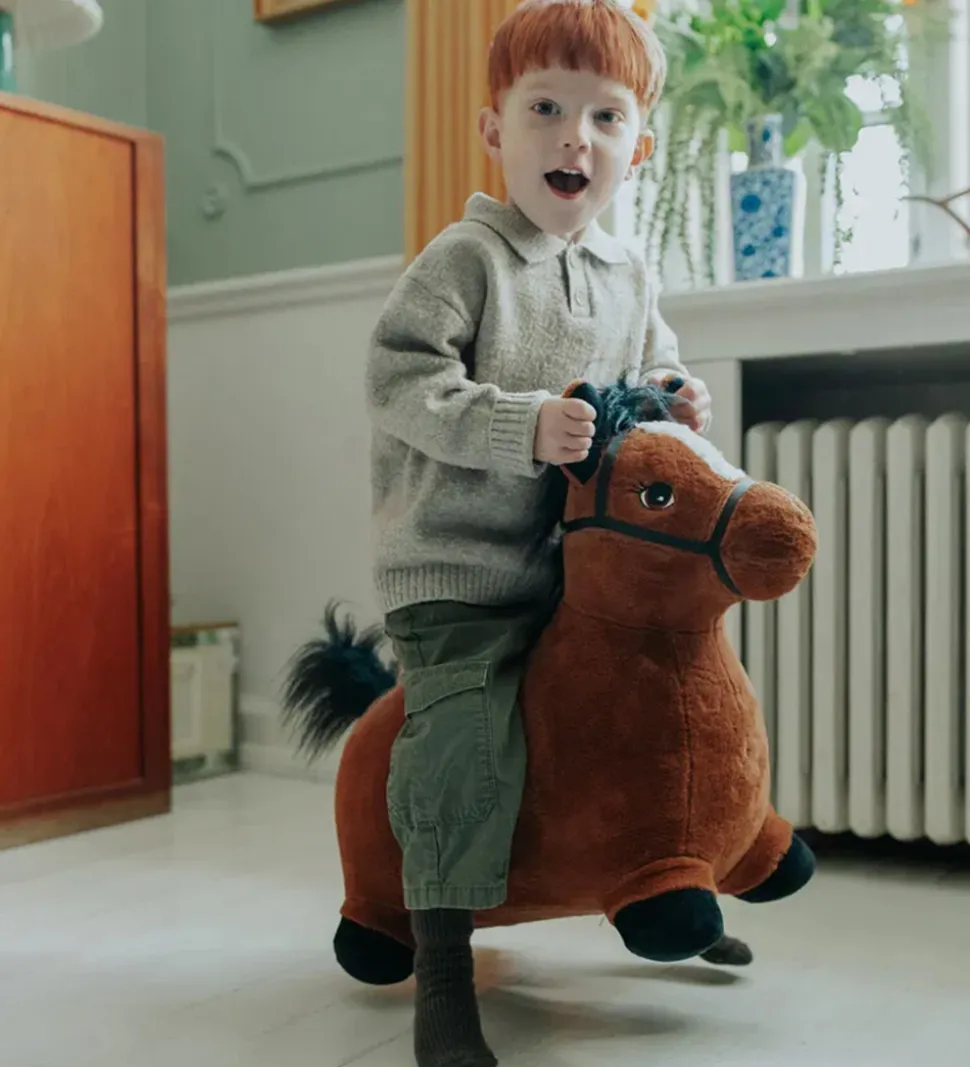 Krea Hoppedyr - Hop & Bounce Plush Horse - Brun
