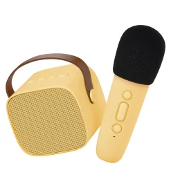 Lalarma Højtaler m. Mikrofon - Trådløs - Karaoke - Gul
