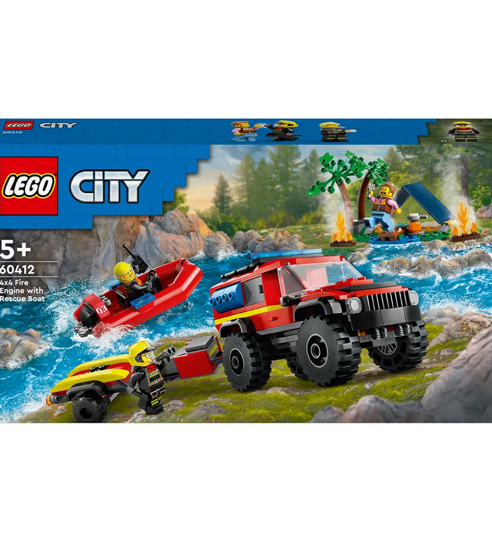 LEGO® City - Firhjulstrukket Brandbil Med Re... 60412 - 301 Dele