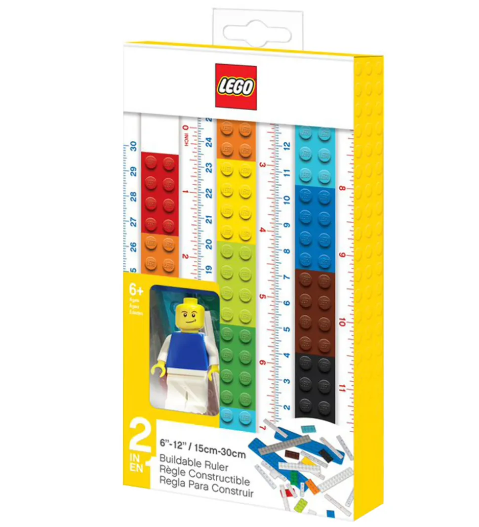 LEGO® Stationery Lineal - 30 cm - Byg Selv m. Figur