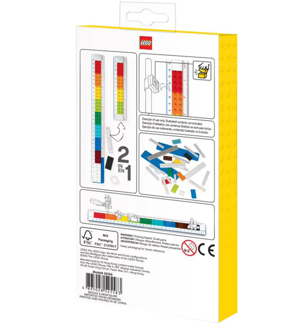 LEGO® Stationery Lineal - 30 cm - Byg Selv m. Figur