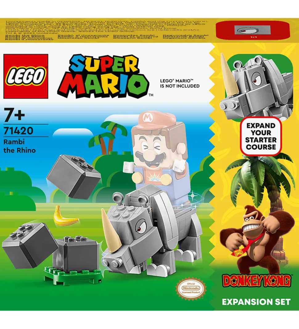 LEGO® Super Mario - Næsehornet Rambi - Udv. 71420 - 106 Dele