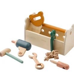 Liewood Trælegetøj - Værktøjskasse - Luigi - Green Garden Multi
