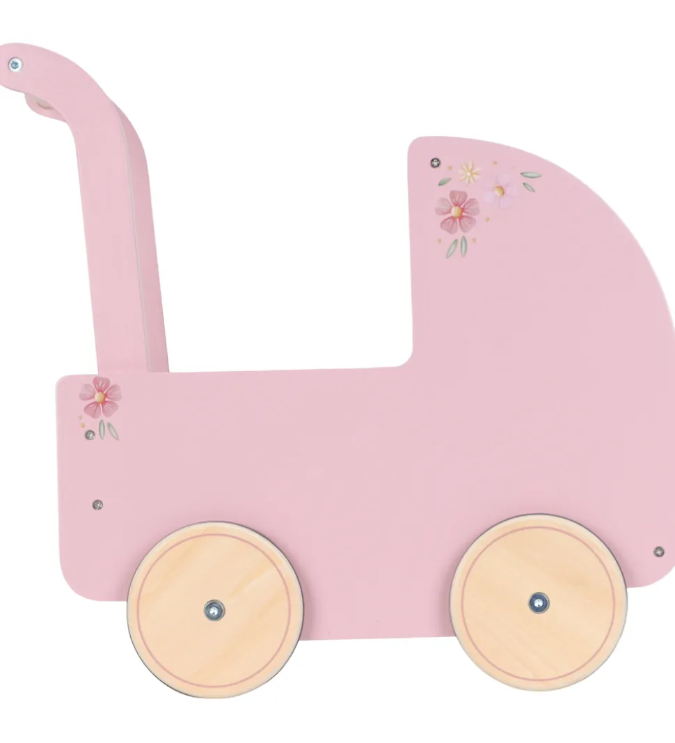 Little Dutch Dukkevogn - Træ - Rosa