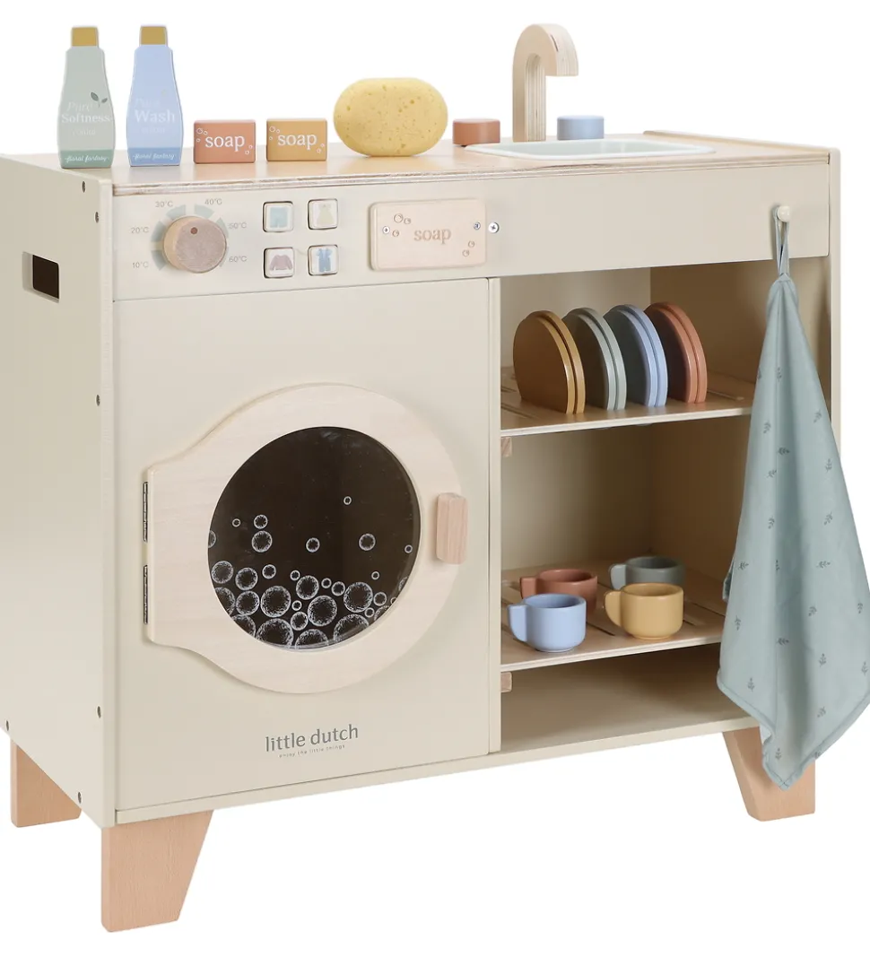 Little Dutch Opvaskemaskine - Træ - Hvid