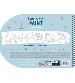 Little Dutch Vandfarve Malebog - Forest Friends