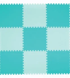 Ludi Skumgulv - 9 Dele - 145x145 cm - Grøn