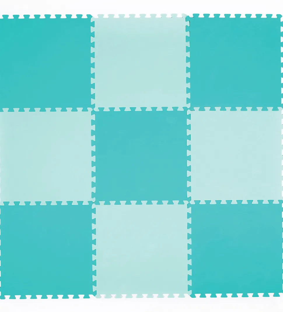 Ludi Skumgulv - 9 Dele - 145x145 cm - Grøn