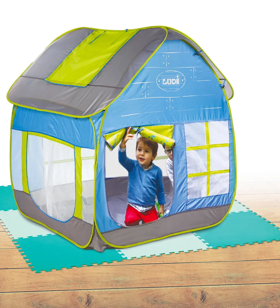 Ludi Skumgulv - 9 Dele - 145x145 cm - Grøn