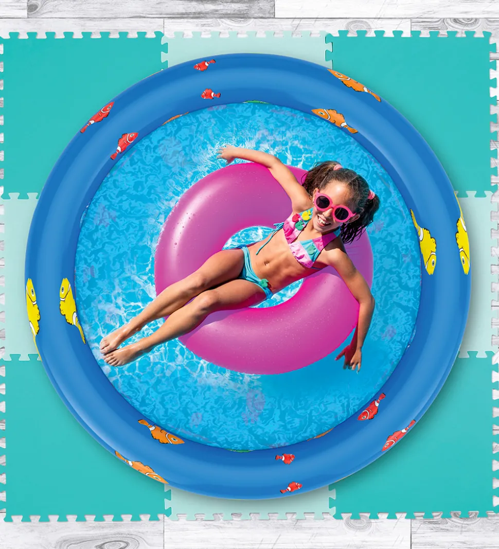 Ludi Skumgulv - 9 Dele - 145x145 cm - Grøn