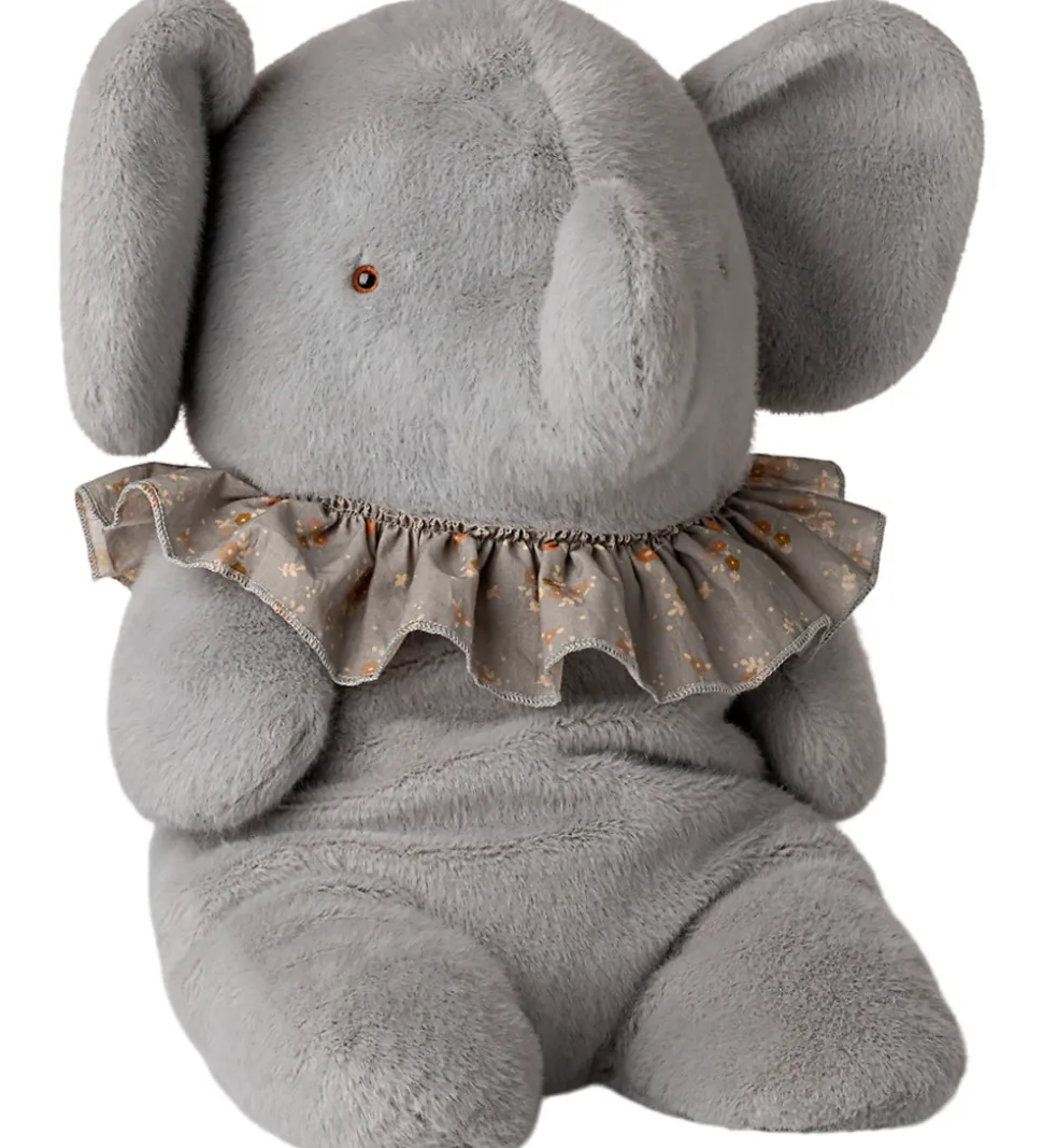 Maileg Bamse - Plyselefant- Stor - Blå/Grå