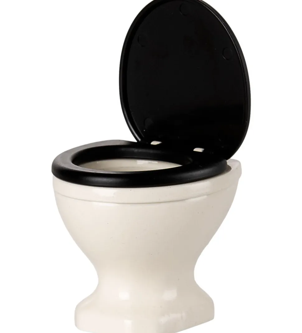 Maileg Miniature Toilet - Mus - Råhvid