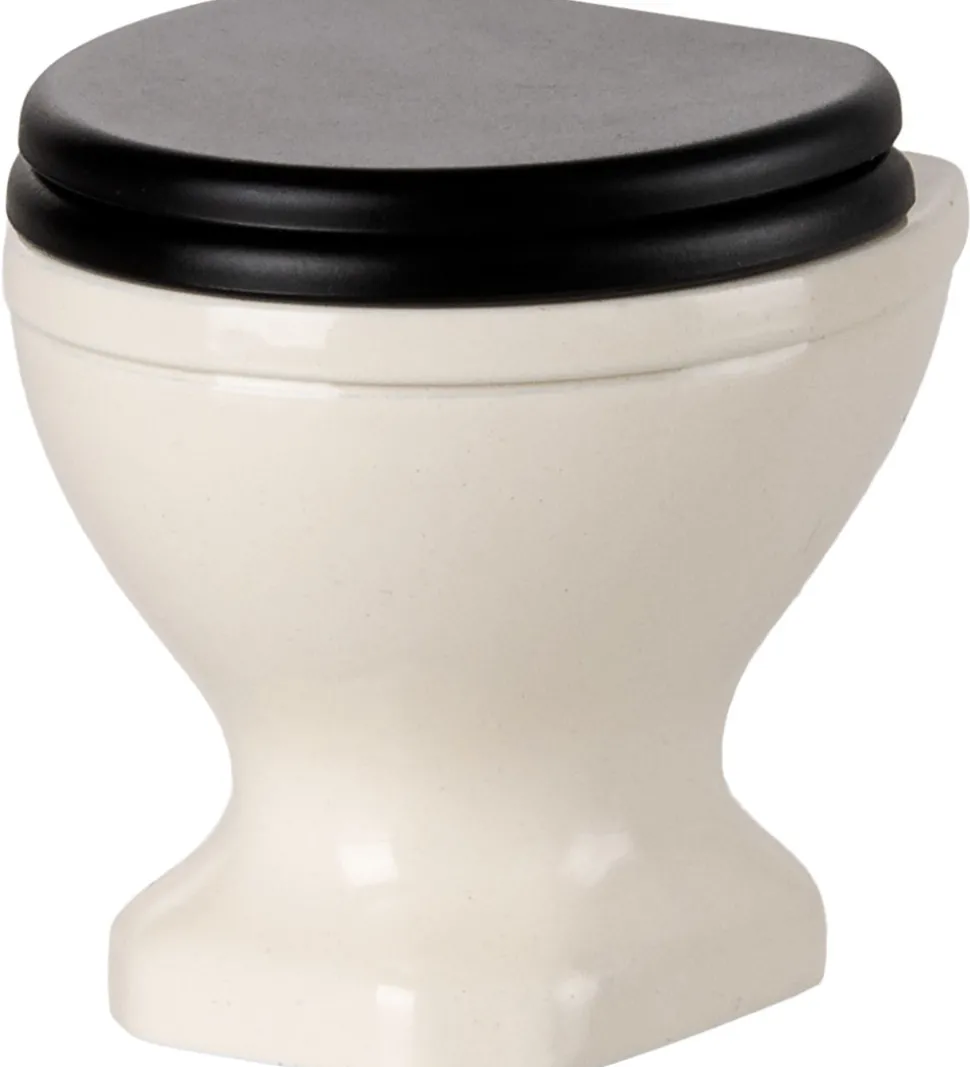 Maileg Miniature Toilet - Mus - Råhvid