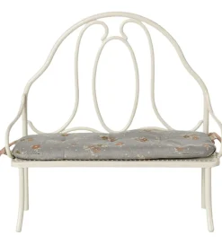 Maileg Miniature Vintage Bænk - Kanin/Harer - Råhvid