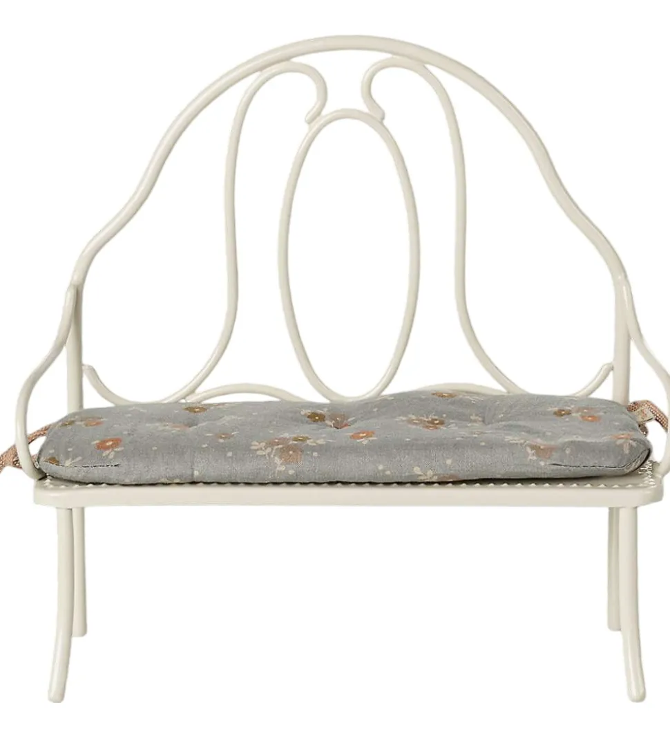 Maileg Miniature Vintage Bænk - Kanin/Harer - Råhvid