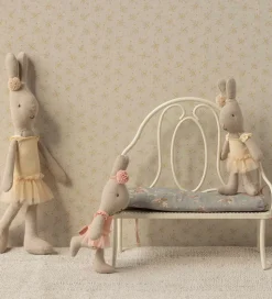 Maileg Miniature Vintage Bænk - Kanin/Harer - Råhvid