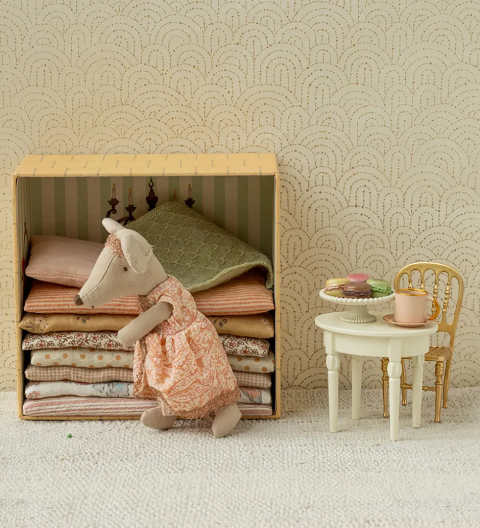 Maileg Miniature Vintagebord - Mus - Råhvid