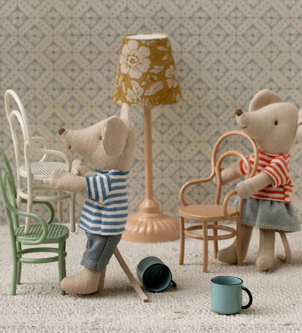 Maileg Miniature Vintagestol - Mus - Dark Powder