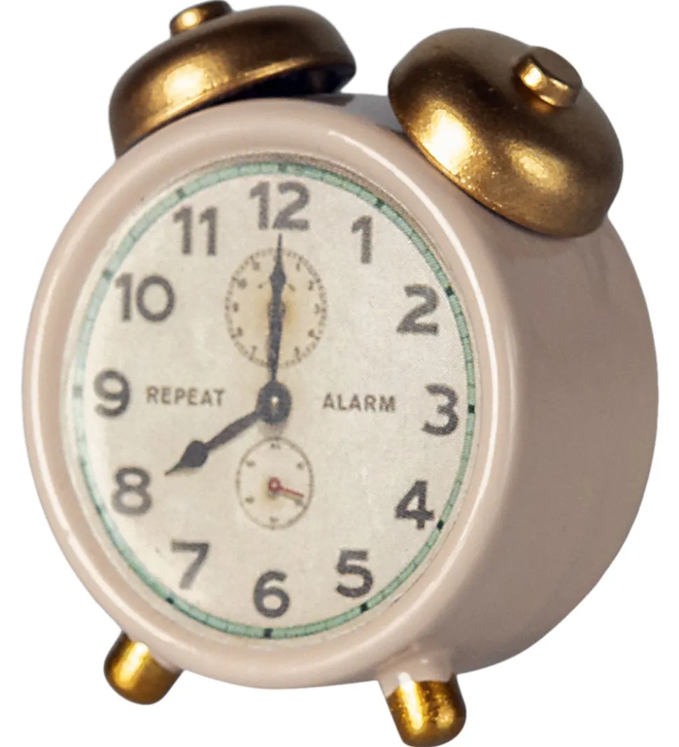 Maileg Miniature Vækkeur - Mus - Pudder