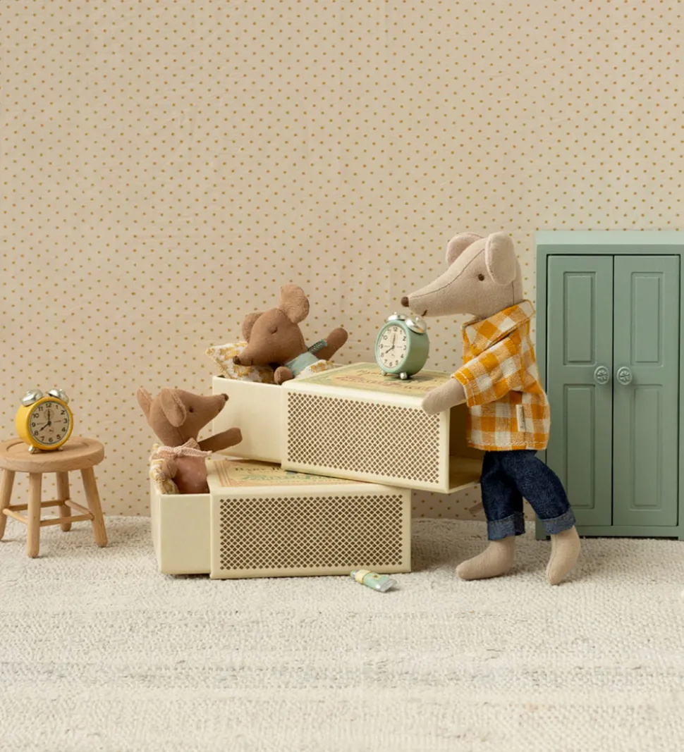 Maileg Mus - Babymus i Tændstikæske - Blå