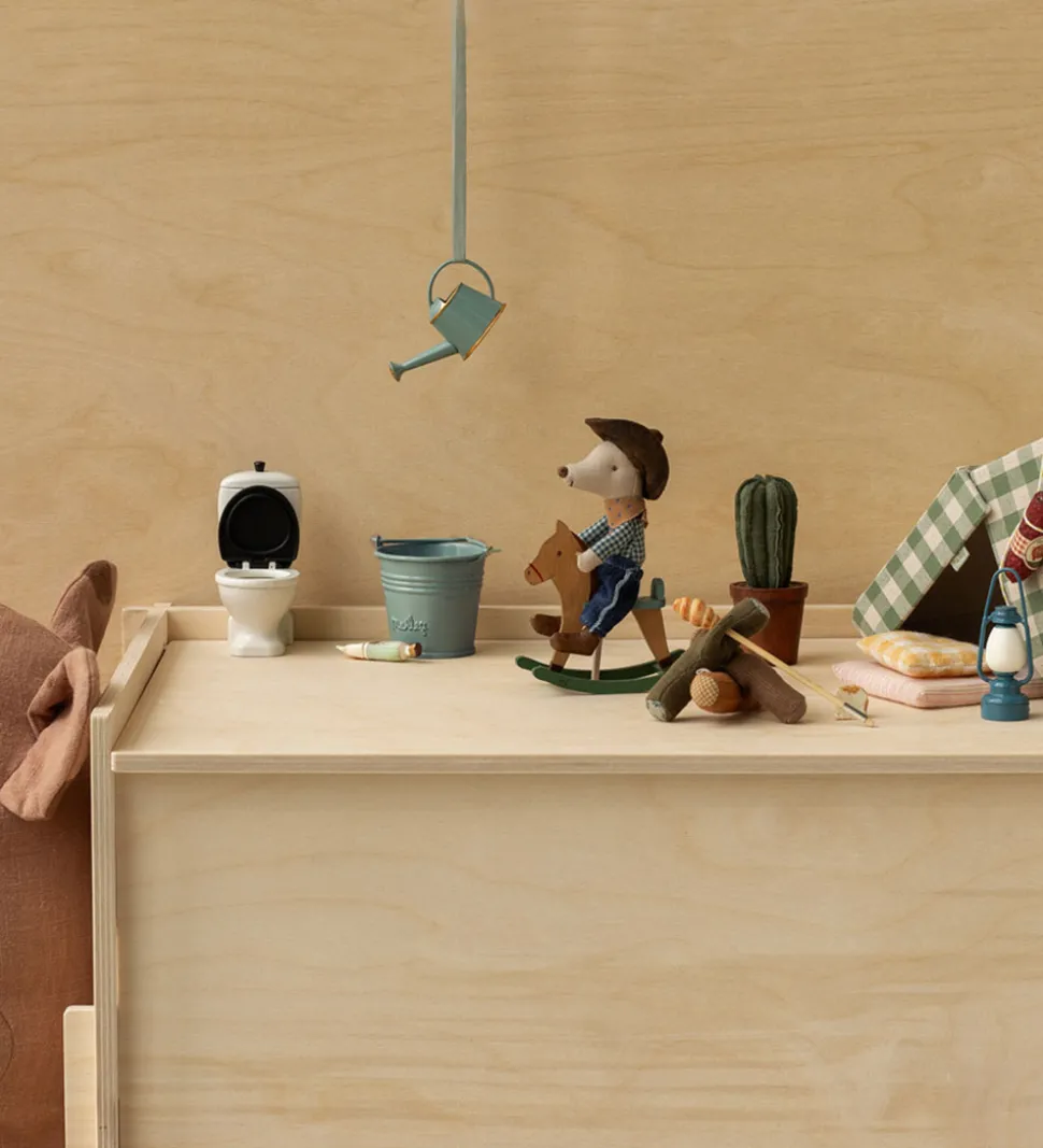 Maileg Mus - Cowboymus På Gyngehest - Lillebror