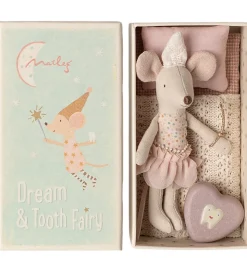 Maileg Mus - Lillesøster - Tandfe i Tændstikæske