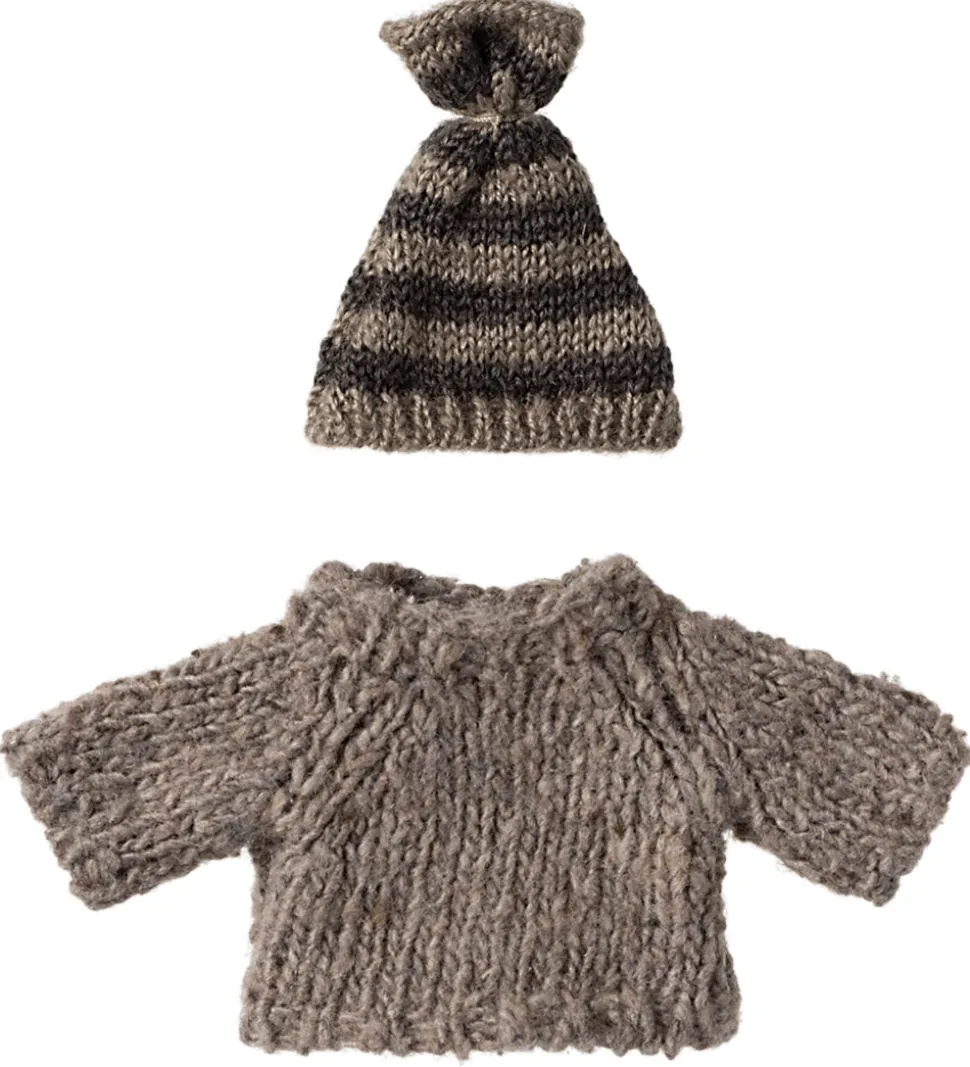 Maileg Sweater/Hat - Strik - Mus - Storebror