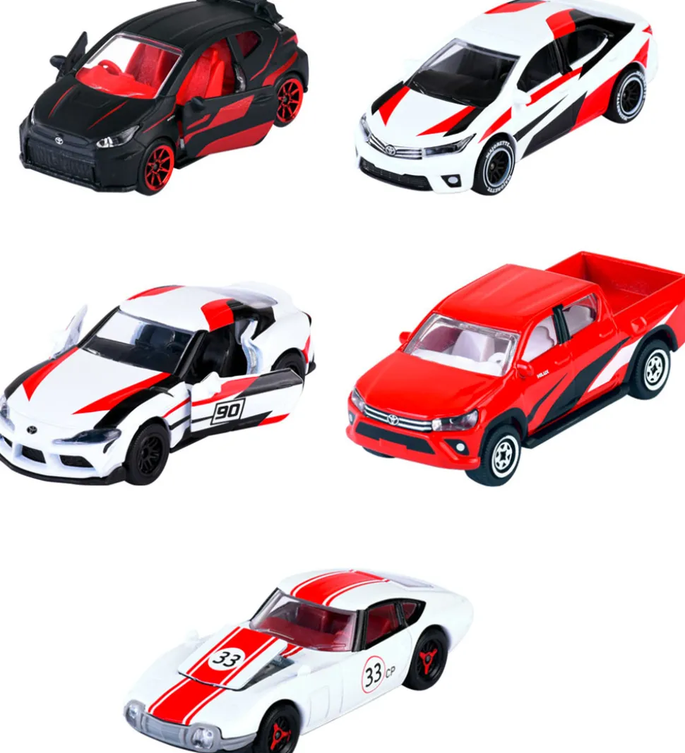 Majorette Biler - 5-pak - Toyota Racing