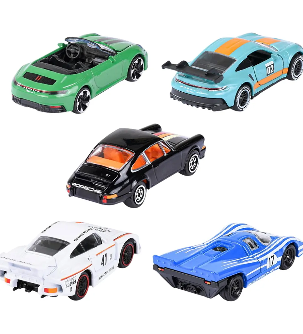 Majorette Biler - Porsche - 5-pak