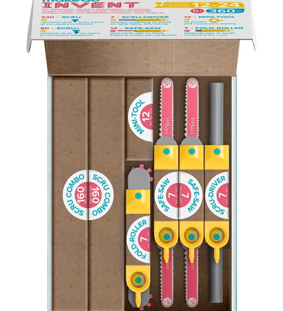 MakeDo Værktøj til Pap - Invent - 360 Dele