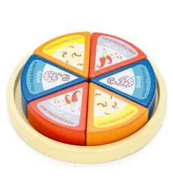 MaMaMeMo Legemad - Træ - Rund Ost m. Trekanter